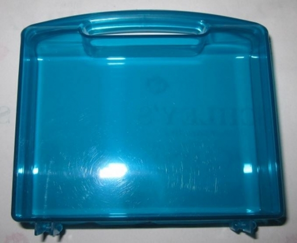 Koffer 90x65x21 mm blau-grün-transparent